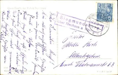 Ak Eisfeld in Thüringen, Werra Quelle