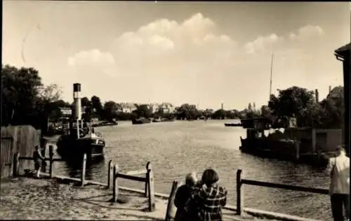 Ak Malchow Mecklenburg, Blick über den Fluss