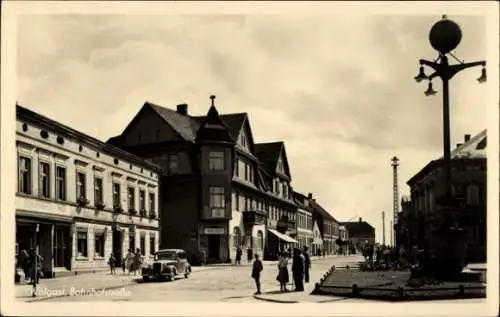 Ak Wolgast in Mecklenburg Vorpommern, Bahnhofstraße, Schuhwarengeschäft, Hotel