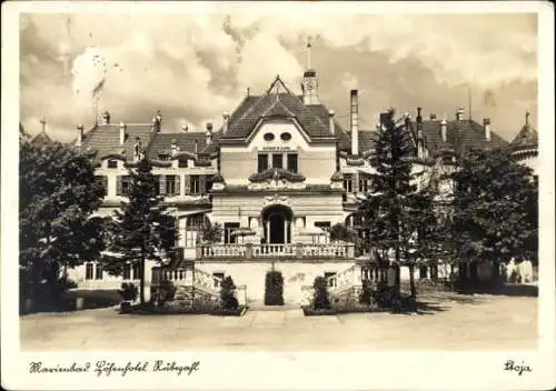 Ak Mariánské Lázně Marienbad Reg. Karlsbad, Hotel Rübezahl