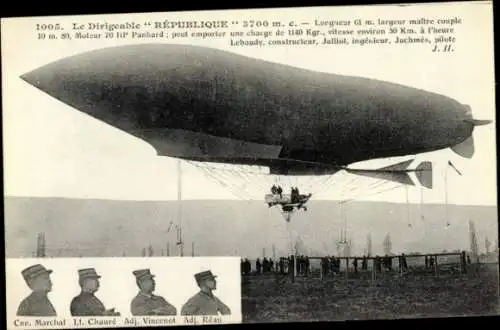 Ak Airship République, Marchal, Chauré, Vincenot, Réau