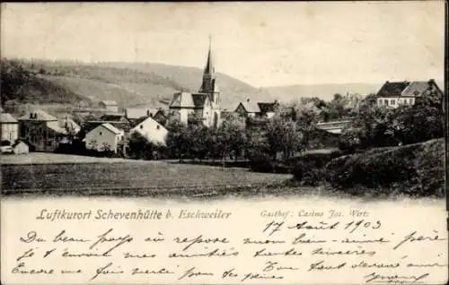 Ak Schevenhütte Stolberg im Rheinland, Gesamtansicht, Gasthof Casino, Inh. Jos. Wirtz