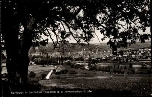 Ak Röttingen an der Tauber Unterfranken, Schöne Landschaft, Blick auf  Taubertal, romantische ...