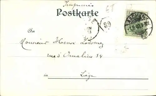 Ak Aachen in Nordrhein Westfalen, Hauptpost, Straßenpartie