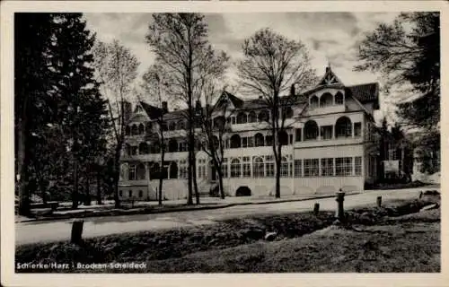 Ak Schierke Harz, Brocken Scheideck, Platz, Wohnhaus