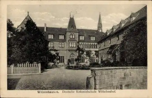 Ak Witzenhausen an der Werra Hessen, Gebäude der Deutschen Kolonialschule Wilhelmshof