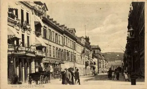 Ak Koblenz in Rheinland Pfalz, Blick in die Schloßstraße, Hotel Monopol