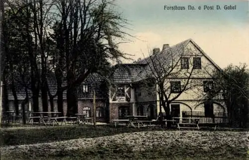 Ak Jablonné v Podještědí Deutsch Gabel Region Reichenberg, Forsthaus