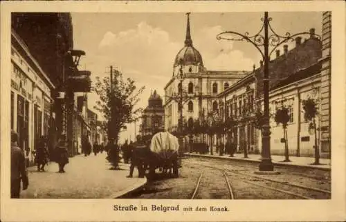 Ak Beograd Belgrad Serbien, Straße, Konak