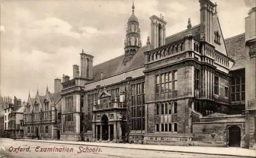 Ak Oxford Oxfordshire England,  Examination Schools, Historische Architektur, Prachtvolle Details