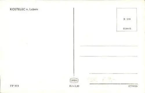 Ak Kostelec nad Labem Elbekosteletz Mittelböhmen, Straßenpartie