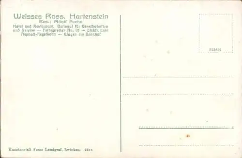 Ak Hartenstein im Erzgebirge Sachsen, Altdeutsches Gasthaus Weißes Ross