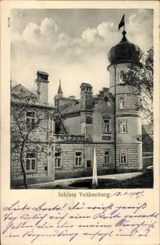 Ak Regensburg an der Donau Oberpfalz, Schloss Voithenberg, historische Architektur, Baum im Vo...