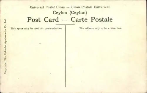 Ak Sri Lanka Ceylon, Out station, Road scene, Rickshaw