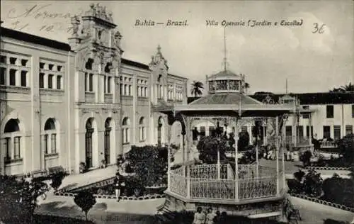 Ak Bahia Brasilien, Bahia, Villa Operaria, Gartenpanorama, Architektur, nostalgisch