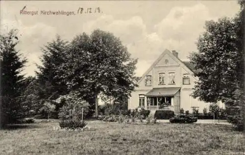 Ak Kirchwahlingen Böhme in Niedersachsen, Rittergut, Gebäude, Garten, Bäume, historische Postk...