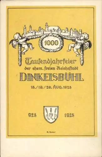 Ak Dinkelsbühl in Mittelfranken, Taufendjahrfeier,  1000 Jahre, 18.-20. August 1928