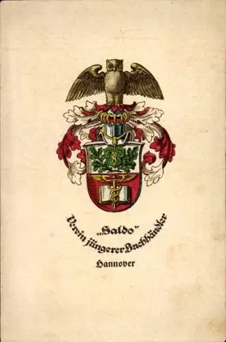 Ak Hannover in Niedersachsen, Saldo, Verein jüngerer Buchhändler, Wappen