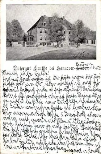 Ak Lenthe Gehrden bei Hannover in Niedersachsen, Antergut Lenthe, Postkarte, alte Architektur,...