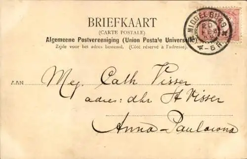 Ak Middelburg Zeeland Niederlande, Kanal