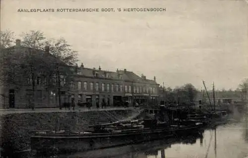 Ak 's Hertogenbosch Nordbrabant Niederlande, Anlegestelle des Schiffs aus Rotterdam