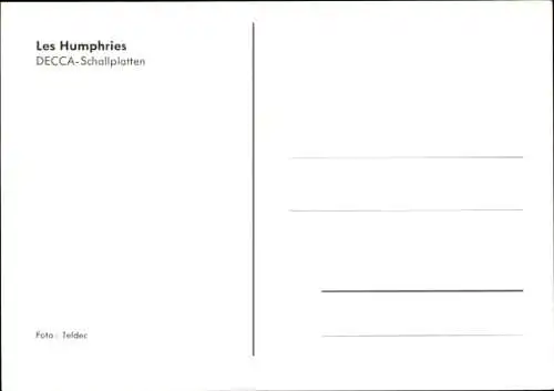 Ak Sänger Les Humphries, Portrait, Autogramm
