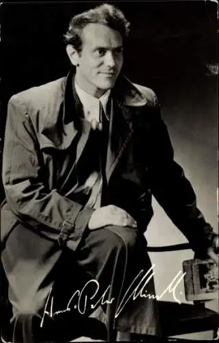 Ak Schauspieler Hans Peter Minetti, Portrait, Autogramm