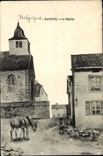 Ak Ruette Wallonien Luxemburg, L'Eglise