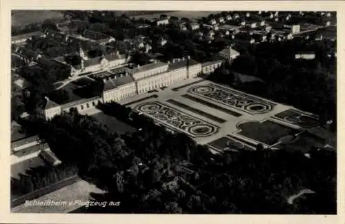 Ak Schleißheim in Oberbayern, Flugzeugaufnahme