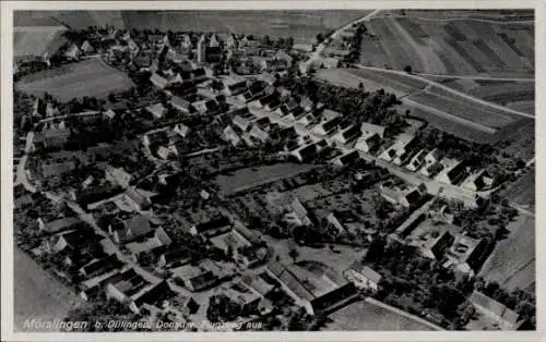 Ak Mörslingen Dillingen an der Donau, Fliegeraufnahme vom Ort