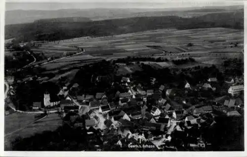Ak Egenhausen im Nordschwarzwald, Gasthaus Zum Ochsen, Fliegeraufnahme