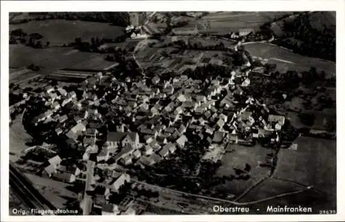 Ak Oberstreu in der Rhön Unterfranken, Fliegeraufnahme