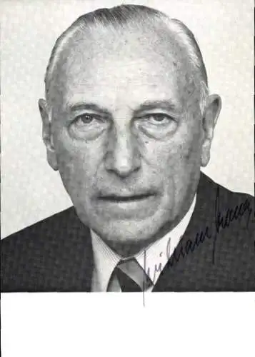 Ak Politiker William Borm, Portrait, Autogramm