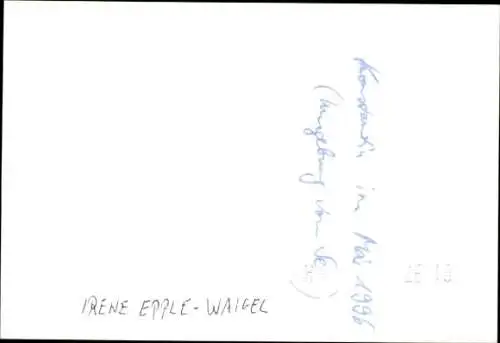Foto Irene Epple-Waigel, Ehefrau von Theo Waigel, Konstantin Waigel 1996