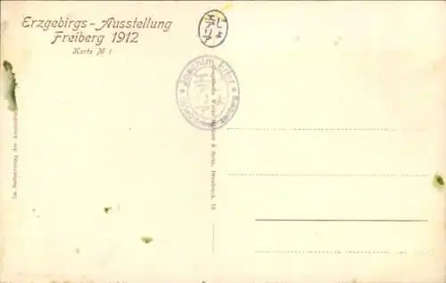 Ak Freiberg in Sachsen, Erzgebirgsausstellung 1912, Besucher