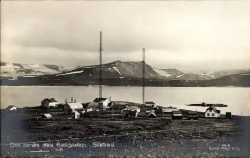 Ak Svalbard Spitzbergen Norwegen, Gesamtansicht, Radiostation