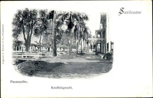 Ak Paramaribo Suriname, Knuffelsgracht