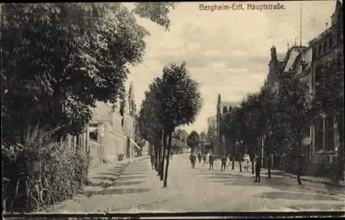 Ak Bergheim im Rhein Erft Kreis, Hauptstraße, Anwohner, Gebäude