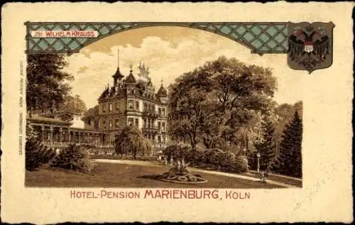 Litho Marienburg Köln am Rhein, Hotel Pension Marienburg, Inh. Wilhelm Krauss