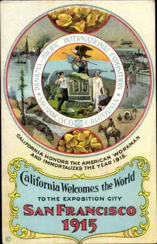 Ak San Francisco Kalifornien USA, Panama Pacific International Exposition 1915