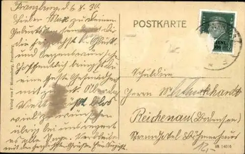 Ak Franzburg in Vorpommern, Marktplatz, Kriegerdenkmal