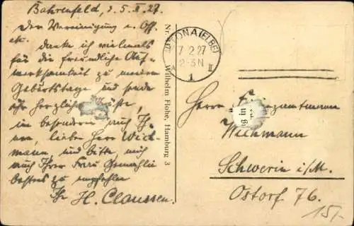 Ak Hamburg Nord Barmbek, Hochbahnstrecke, Hochbahn in Fahrt