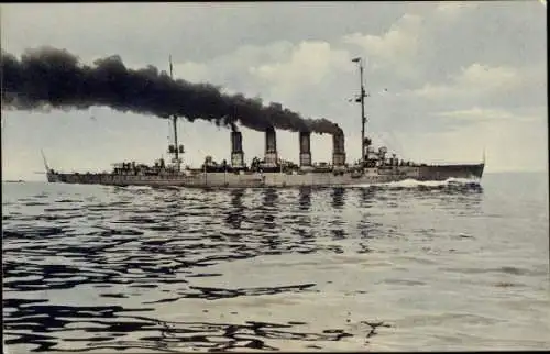 Ak Deutsches Kriegsschiff, SMS Breslau, geschützter Kreuzer, Kaiserliche Marine