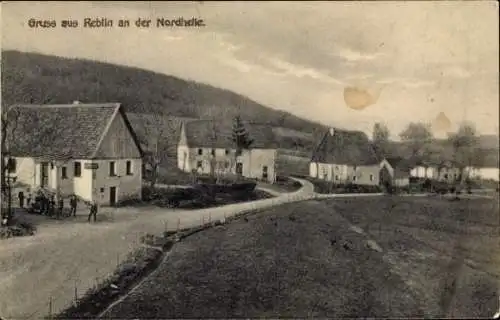 Ak Reblin an der Nordhelle Herscheid im Sauerland Westfalen, Straßenpartie, Wohnhäuser