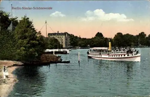 Ak Berlin Treptow Niederschöneweide, Salondampfer