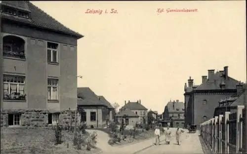 Ak Leisnig in Sachsen, Kgl. Garnison-Lazarett