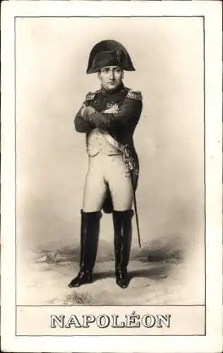 Ak Napoleon in Uniform, Gemaltes Porträt