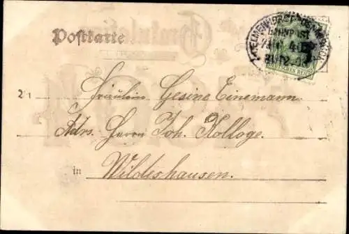 Präge Ak Glückwunsch Neujahr 1904, Glücksklee