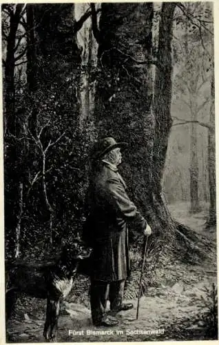 Ak Fürst Bismarck im Sachsenwald, Hund