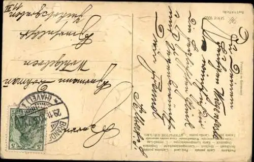 Präge Ak Glückwunsch Geburtstag, Betrunkene Männer